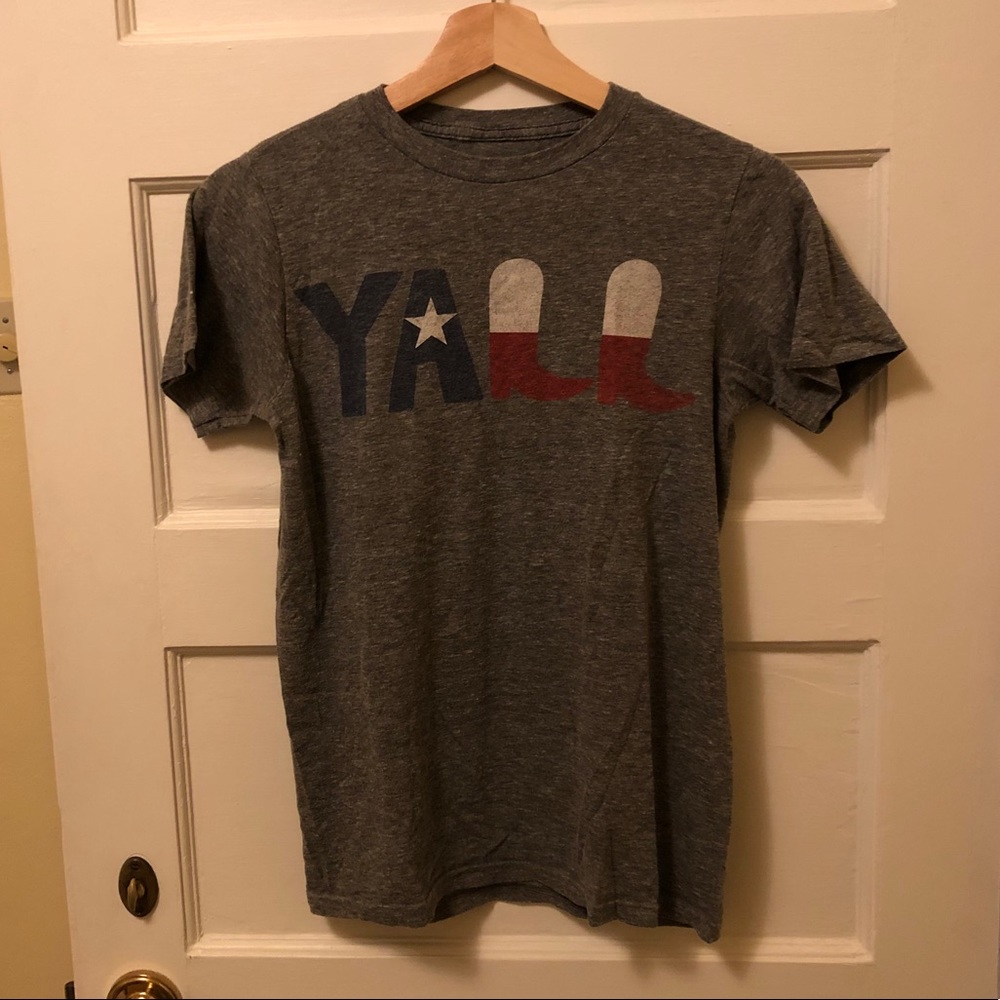 Texas Y’ALL cowboy shirt from Tyler’s (Austin)